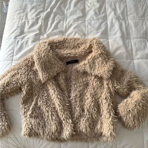 Zara Fuzzy Tan Jacket